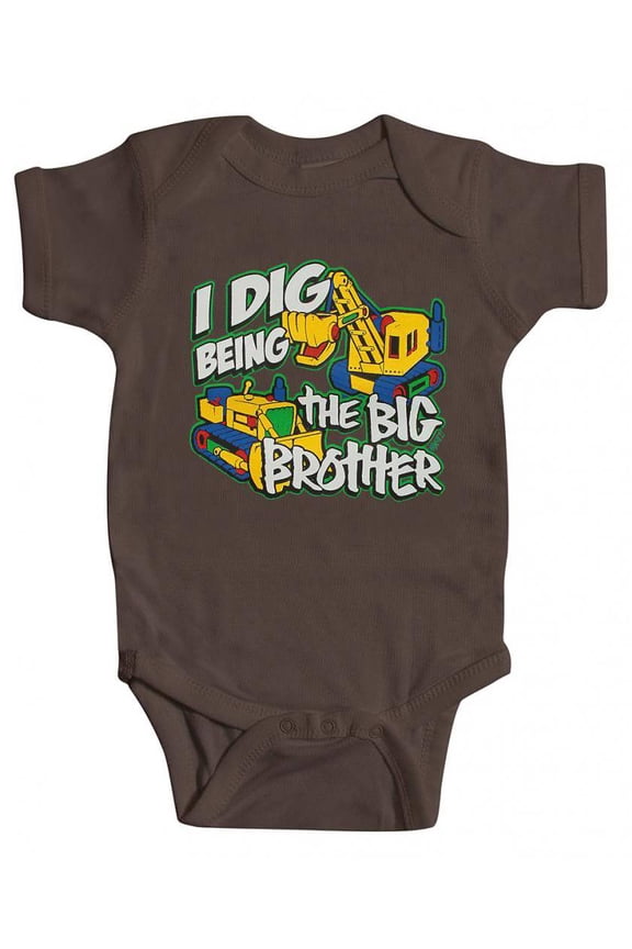 Toddler "I Dig Being the Big Brother" Bodysuit - Brown - 12 Months