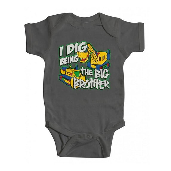 Toddler "I Dig Being the Big Brother" Bodysuit - Charcoal - 24 Months