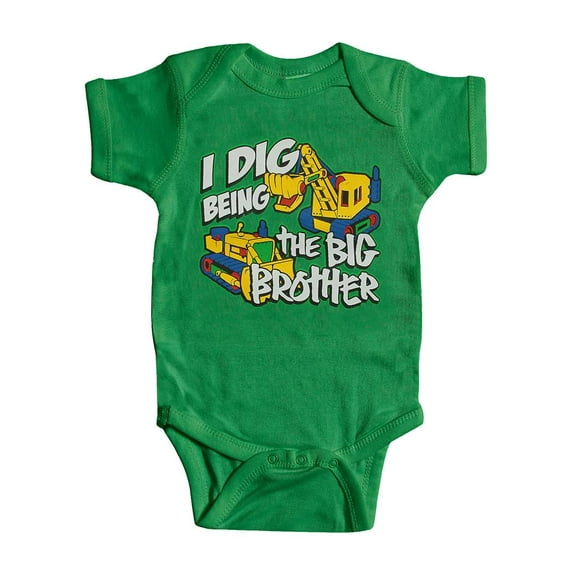 Toddler "I Dig Being the Big Brother" Bodysuit - Green - 18 Months