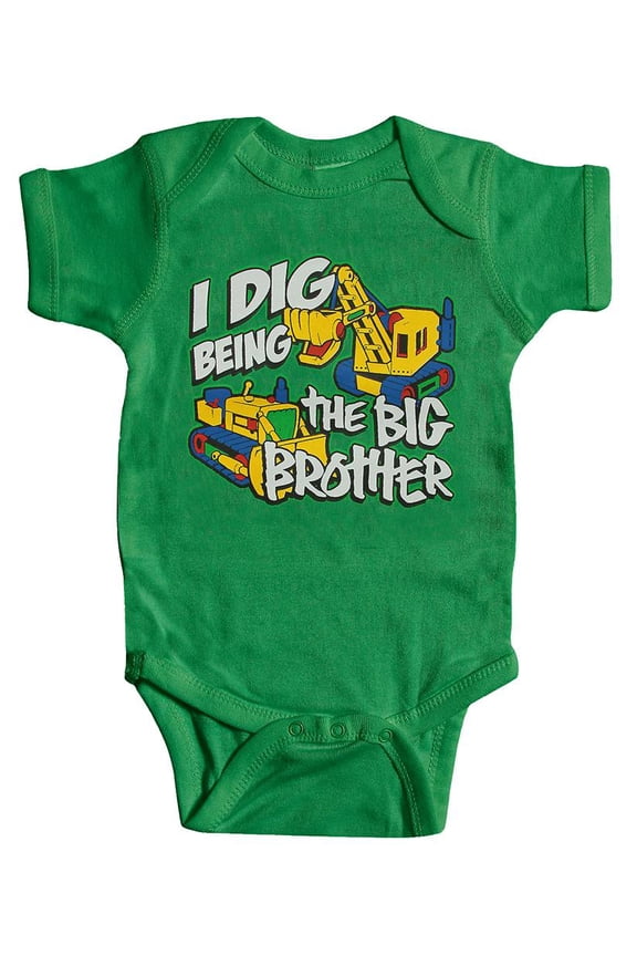 Toddler "I Dig Being the Big Brother" Bodysuit - Green - 6 Months