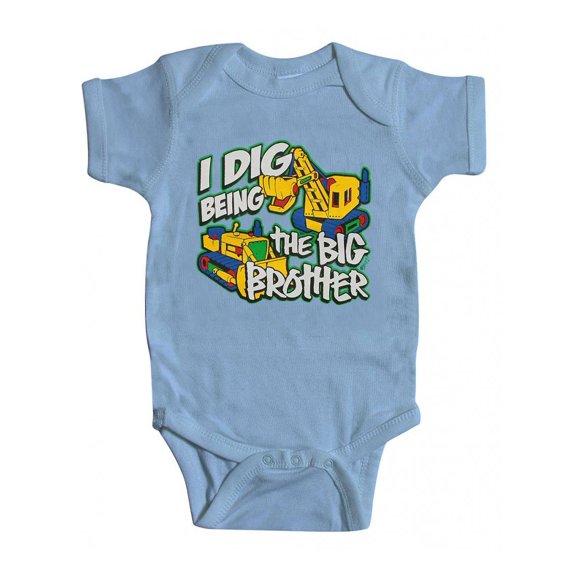 Toddler "I Dig Being the Big Brother" Bodysuit - Light Blue - 6 Months