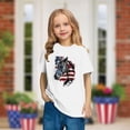 thumbnail image 1 of Toddler Independence Day T-Shirt Kids Patriotic Short Sleeve Shirt Boys Girls Summer Casual Round Neck Cotton Top White 4-5 Years, 1 of 7