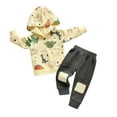 thumbnail image 1 of Toddler Infant Baby Boy Clothes Animal Style Long Sleeve Hoodies + Long Pants Fall Winter Outfits Set Beige 0-3 Months, 1 of 6