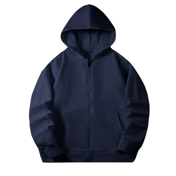 Toddler Infant Baby Girl Boy Hoodies Jackets Solid Color Fleece Long Sleeve Zipper Hooded Sweatshirt Outwear Casual Long Sleeve Jacket Coat with Pockets