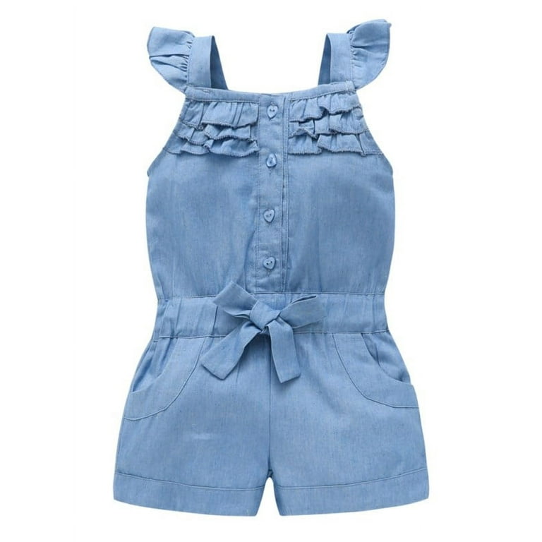 Baby girl denim outlet romper