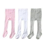 Toddler Infant Baby Girls Cotton Pantyhose Socks Stockings Tights (Pack of 3)