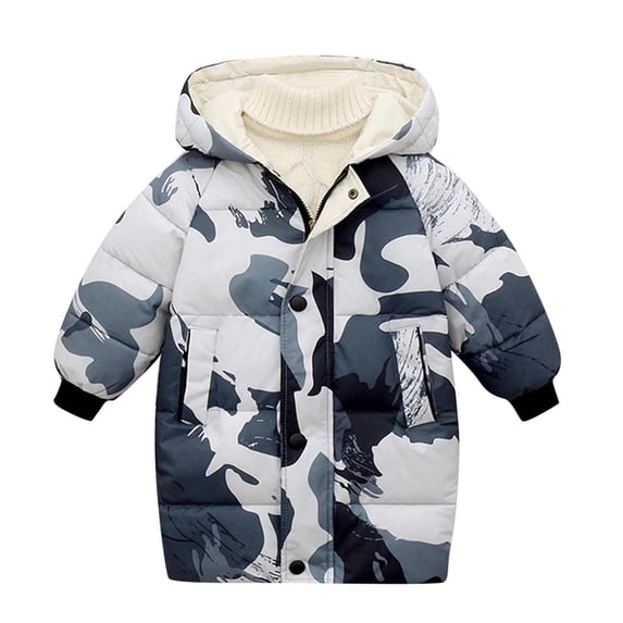 Toddler Jacket Toddler Baby Kids Girls Sweater Coat Winter Thick Warm Button Hooded Boys Heavy Jacket Size 7
