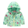 thumbnail image 1 of Toddler Jacket with Hooded Cartoon Lightweight Baby Girls Boys Spring Windbreaker Outerwear for Kids 4-5T, 1 of 9