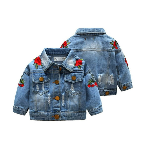 Toddler Jackets Boys Long Sleeve Jean Jacket Button Top Coat Little Girl Gifts for Girls 3-4 Years