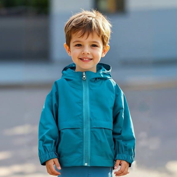 Toddler Jackets Boys Windbreaker Jacket Hoodie Zip Up Boys Lightweight Jacket Fall Coat Size 12-18 Months Girls Jacket