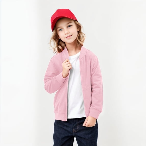 Toddler Jackets For Girls Long Sleeve Zip Up Jackets For Girls Soft Windproof Jacket Spring Clothes 12-18 Months