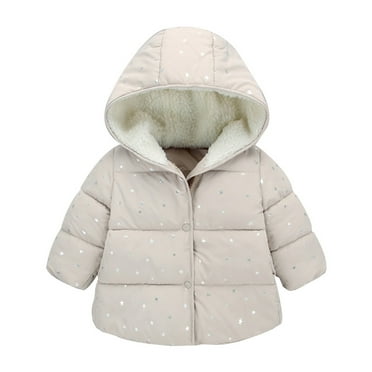 Toddler Jackets for Girls Coat Outerwear Warm Hooded Winter Coat Girls Jackets 2T-3T