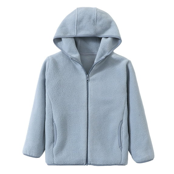 Toddler Jackets for Girls Winter Windproof Solid Zipper Hooded Coat Warm Outerwear Girls Jackets 3T-4T