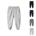 thumbnail image 1 of Toddler Jeans Straight Leg Jeans Boys Thermal Pants Winter Warm Solid Color Joggers Casual Sports Trousers For Kids Toddler Youth Comfortable, 1 of 5
