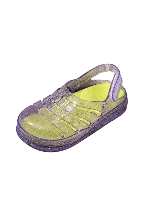 Toddler Jelly Clog Glitter Clear Little Girls Boys Sandals