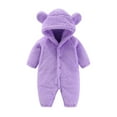 thumbnail image 1 of Toddler Jumpsuit Rompers Baby Fall Winter Thickening Jumpsuit Long Sleeves Climbing Jumpsuit Baby Winter Clothes Cotton Clothes Climbing Clothes New Casual Winter Jumpsuits Purples 9 Months, 1 of 6