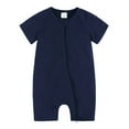 thumbnail image 1 of Toddler Jumpsuit Summer Infant Boy Girl Sleeveless Solid Color Romper Comfortable Home Wear Outfits With Zipper Soft Cotton Ootfits Bodysuits, 1 of 8