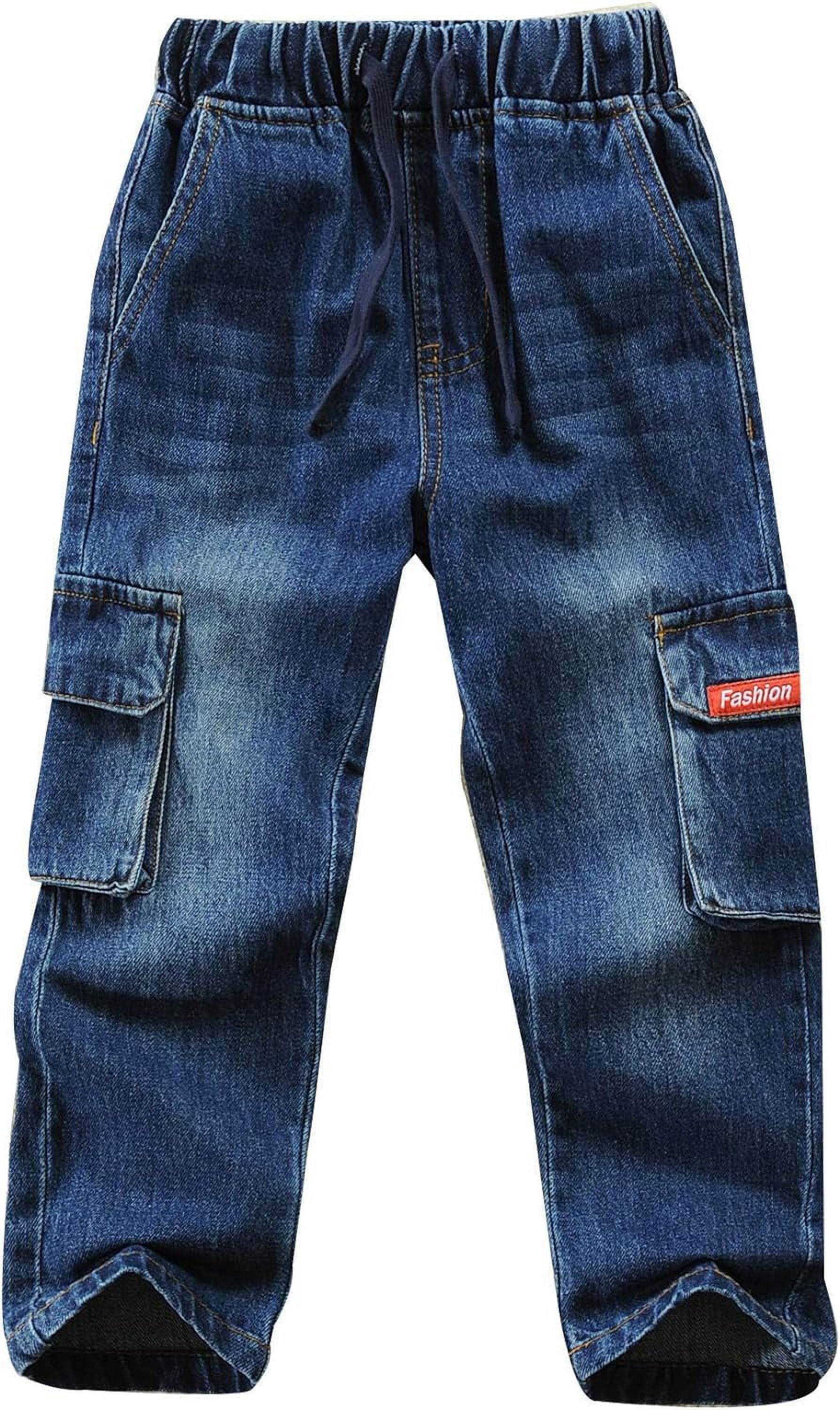Toddler Kid Boy Elastic Mid Waist Washed Full Length