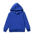 thumbnail image 1 of Toddler Kid Boy Girl Solid Color Pocket Hoodie Long Sleeve Cotton Sweatershirt Baby Fashion Pullover Clothes, 1 of 2