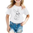 thumbnail image 1 of Toddler Kid Diy Hand Painted Easter Outfit Boys Short Sleeve Shirts Summer Tops Boys Shirts Size 5T, 1 of 4