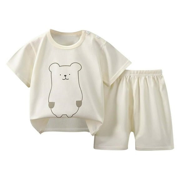Toddler Kid Girl Clothes Print Short Sleeves Top   Shorts 2PC Summer Outfit Set