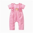 thumbnail image 1 of Toddler Kid Jumpsuit Pants Clothes 3-18 Months Spring And Autumns Onesie Newborn Cotton Long Climbing Rainbows Embroidery Ruffle Crawling Clothes Summer Jumpsuit For Girls Boys, 1 of 6