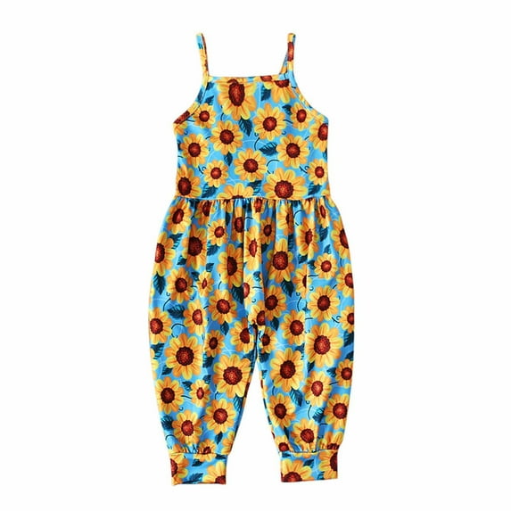 Toddler Kid Jumpsuit Pants Clothes Girls Children's Summer Independence Day Romper Sling Sleeveless Backless Short Jumpsuit Summer Jumpsuit For Girls Boys