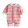 thumbnail image 1 of Toddler Kid Jumpsuit Pants Clothes Newborn Infant Baby Boy Girl Long Sleeve Striped Fluffys Romper Jumpsuit Clothes Summer Jumpsuit For Girls Boys, 1 of 4