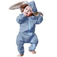 thumbnail image 1 of Toddler Kid Jumpsuit Pants Clothes Newborn Infant Baby Boys Girls Solid Rabbit Ears Hooded Romper Jumpsuit Outfits Summer Jumpsuit For Girls Boys, 1 of 9