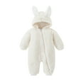 thumbnail image 1 of Toddler Kid Jumpsuit Pants Clothes Toddler Baby Boy Girls Color Plush Cute Rabbit Ears Winter Thick Jumpsuit Romper Summer Jumpsuit For Girls Boys, 1 of 3