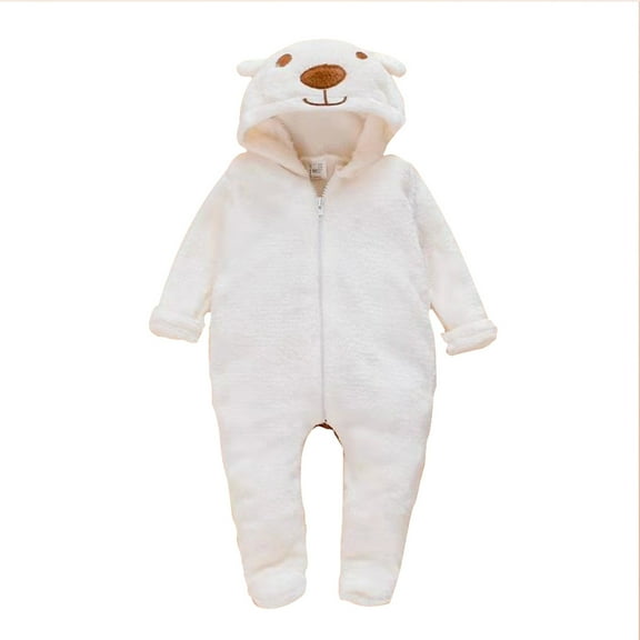 Toddler Kid Jumpsuit Pants Clothes Toddler Baby Boys Girls Color Plush Cute Bear Ears Winter Thick Jumpsuit Romper Summer Jumpsuit For Girls Boys