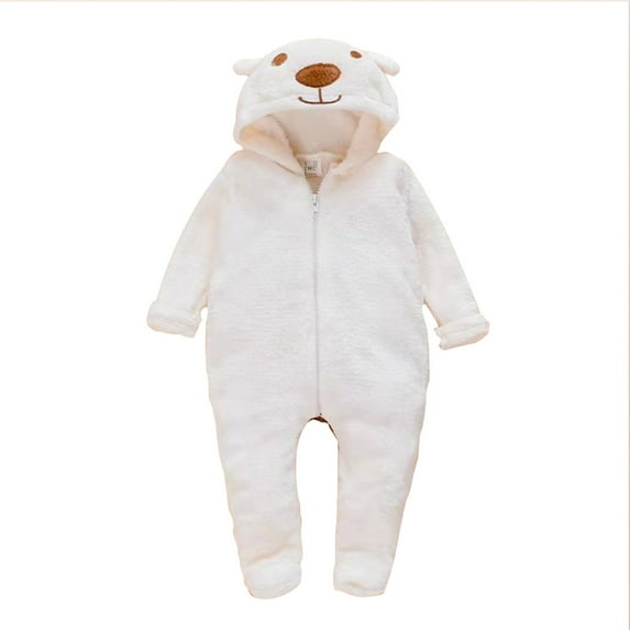 Toddler Kid Jumpsuit Pants Clothes Toddler Baby Boys Girls Color Plush Cute Bear Ears Winter Thick Jumpsuit Romper Summer Jumpsuit For Girls Boys