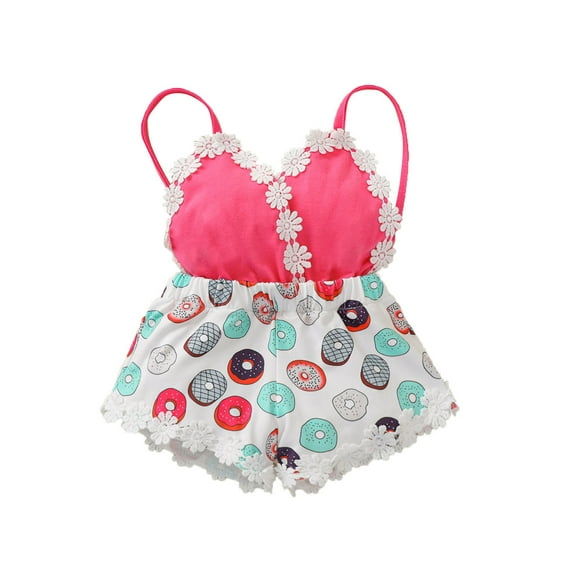 Toddler Kid Jumpsuit Pants Clothes Toddler Baby Girls Ruffles Floral Printed Backless Suspender Romper Jumpsuit Summer Jumpsuit For Girls Boys