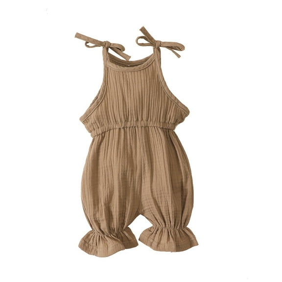 Toddler Kid Jumpsuit Pants Clothes Toddler Kids Baby Girls Summer Double Shoulder Strap Sleeveless Jumpsuit Summer Jumpsuit For Girls Boys