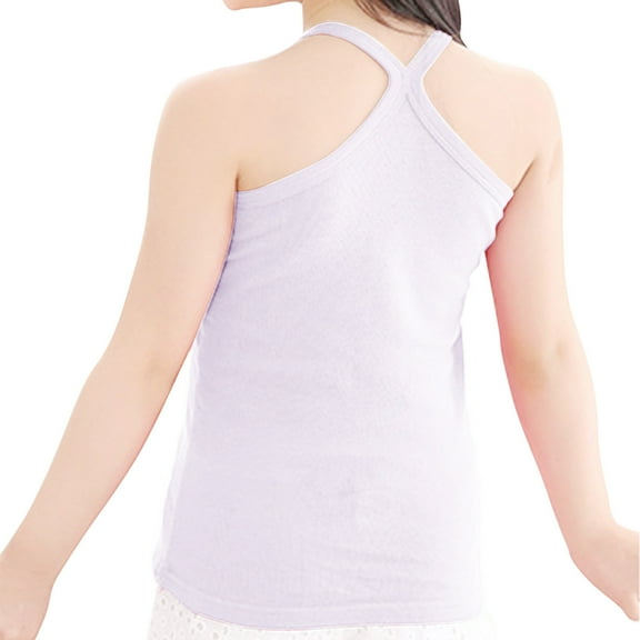 Toddler Kid Tank Tops Racerback Cami Tee Shirts for Boys Girls Soft Cotton Sleeveless Camisole Undershirt (8 Years, White)