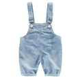 thumbnail image 1 of Toddler Kids Baby Boy Girl Bib Overalls Suspender Pants Solid Straps Trousers Denim Pants Halter Romper Jumpsuit Bottom Outfit,  0-3T, 1 of 6