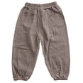 thumbnail image 1 of Toddler Kids Baby Boy Girl Cotton Linen Elastic Basic Harem Long Pants Bloomers Casual Joggers, 1 of 1