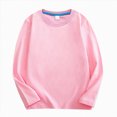 thumbnail image 1 of Toddler Kids Baby Boy Girl Long Sleeve Sweatshirt Casual Shirt Thin Pullover Infant Crewneck Sport Tops Basic Tee Shirt Fall Winter Pullover T-Shirts Crewneck Tops 5-6Years Pink T Shirts, 1 of 9