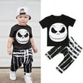 Toddler Kids Baby Boy Halloween Tshirt Tops+Leggings Pants Outfits Set