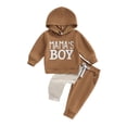 thumbnail image 1 of Toddler Kids Baby Boys 2Pcs Spring Autumn Outfits 6M 12M 18M 24M 3Y  Long Sleeve Letter Pullover Tops and Camouflage Pants Set, 1 of 10