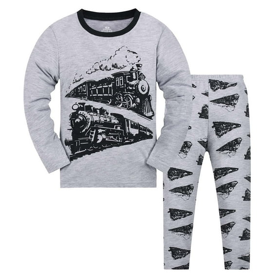 Toddler Kids Baby Boys Baby Outfit Boy Girls Pajamas Cartoon Cute Fashion Toddler Clothes Print Long Sleeve Top infant Bow Tie Outfit Trousers Outfits Set