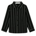 thumbnail image 1 of Toddler Kids Baby Boys Fashion Long Sleeves Casual Top Turndown Collar Shirt Boy T Shirt Black Lace Long Sleeve Top Button Down Shirts For Boy, 1 of 5