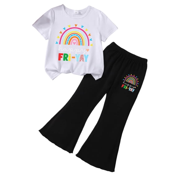 Toddler Kids Baby Boys Girls 2 Piece Tracksuit Summer Outfits Solid Short Sleeve T Shirt With Shorts Set T-Shirt Elastic Waist Shorts Set Cartoon Print Summer 2pcs Set Dailywear Set 2-3 Years