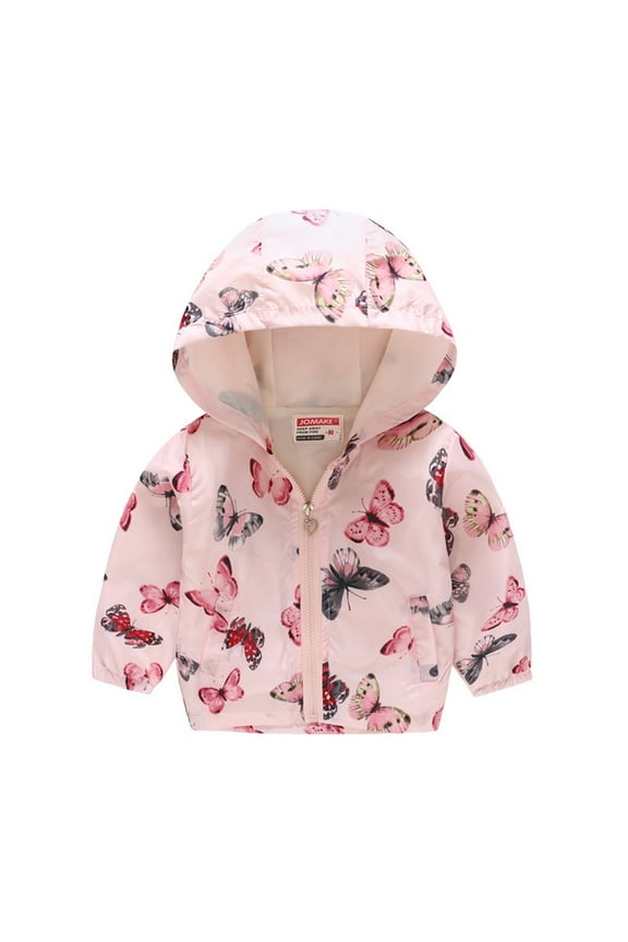 Toddler Kids Baby Boys Girls Cartoon Dinosaur Rainbow Camouflage Zip Windproof Jacket Hooded Trench Lightweight Kids Coats Windbreaker Casual Outerwear