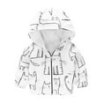 thumbnail image 1 of Toddler Kids Baby Boys Girls Cartoon Dinosaur Rainbow Camouflage Zip Windproof Jacket Hooded Trench Lightweight Kids Coats Windbreaker Casual Outerwear, 1 of 2