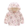 thumbnail image 1 of Toddler Kids Baby Boys Girls Cartoon Dinosaur Rainbow Camouflage Zip Windproof Jacket Hooded Trench Lightweight Kids Coats Windbreaker Casual Outerwear, 1 of 3
