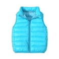 thumbnail image 1 of Toddler Kids Baby Boys Girls Fashion Cute Solid Color Windproof Padded Clothes Jacket Hoodless Coat, 1 of 7