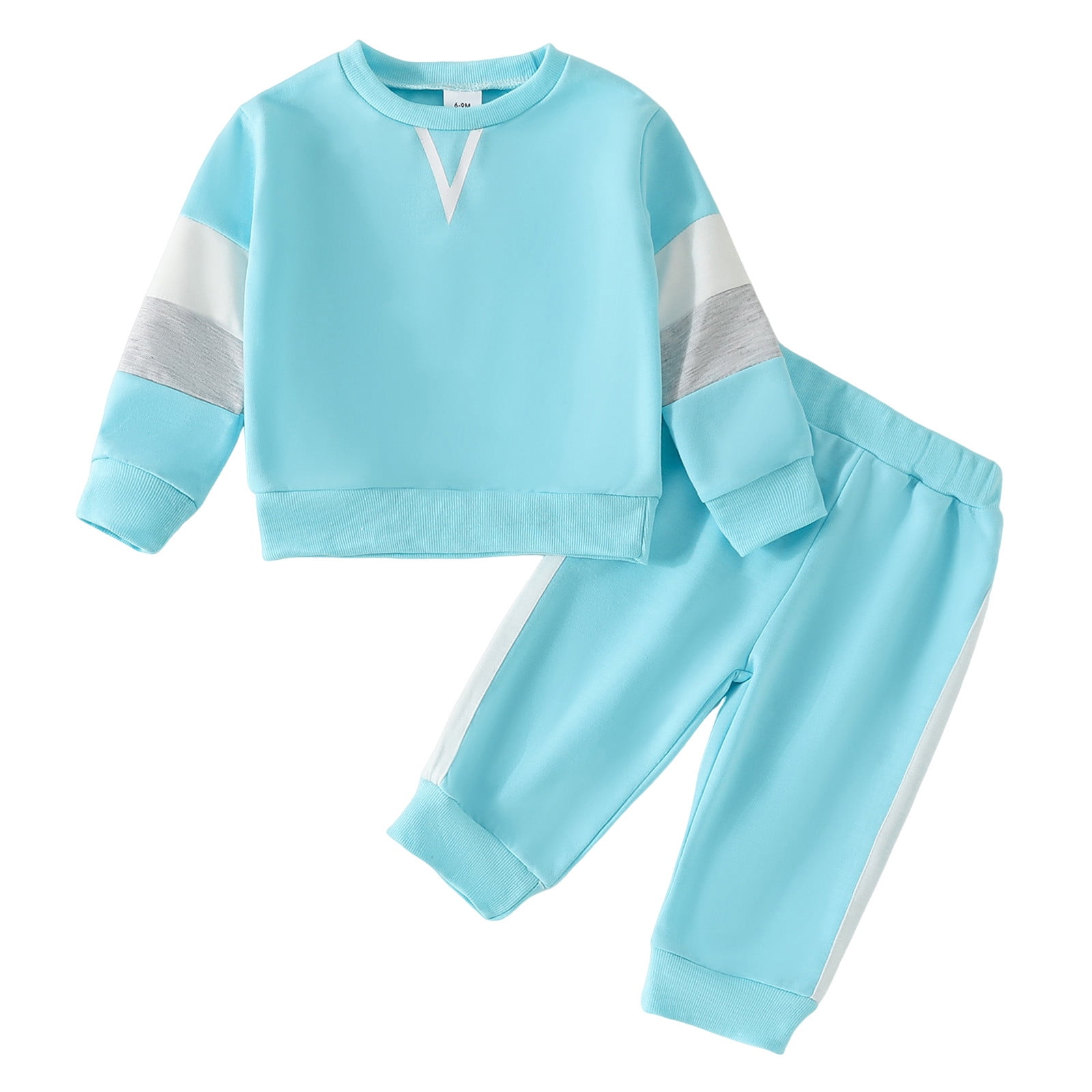 Toddler Kids Baby Boys Girls Long Sleeve Tops and Pants Child Kids 2Pcs