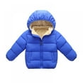 thumbnail image 1 of Toddler Kids Baby Boys Girls Winter Down Coats with Hoods, Padded Light Puffer Jacket Outerwear Baby Winter Down Jacket 2-6 Years, 1 of 8