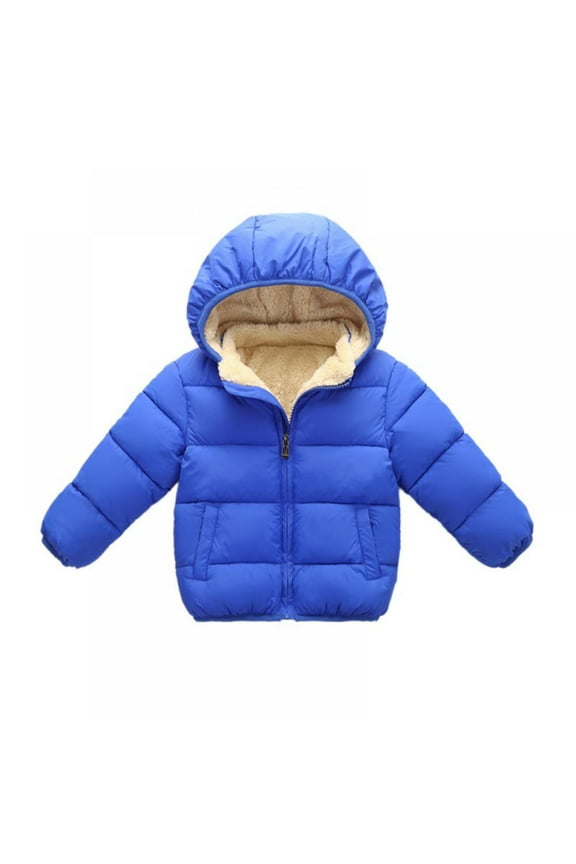 Toddler Kids Baby Boys Girls Winter Down Coats with Hoods, Padded Light Puffer Jacket Outerwear Baby Winter Down Jacket 2-6 Years